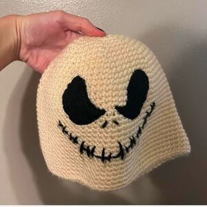 Jack Skellington Crocheted Beanie Hat